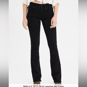 American Eagle Kick Boot Black Jeans Sz 8